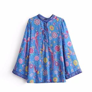 Gorgeous Bohemian Floral Top/Tunic